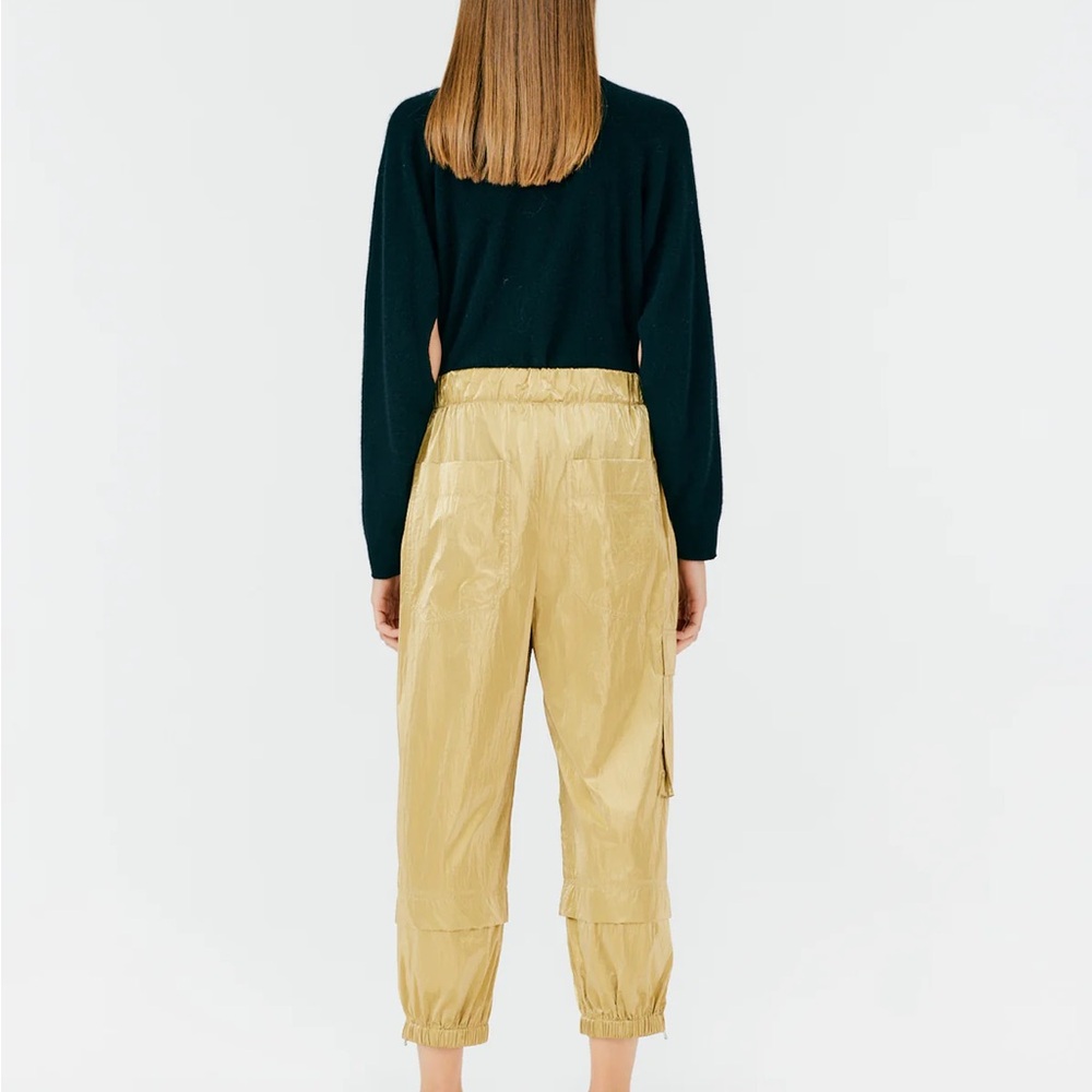Tibi Metallic Gold Wilt Pull On Jogger - Picture 4 of 11